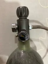 Refill-Adapter Charging-Valve Air-Filling-Station M18x1.5 400bar with 6000psi-Gauge 50cm