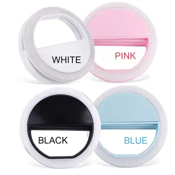 

New Makeup Mirror with LED light vanity Mirror Portable Mirror Battery and Rechargeable 2 Types LED Make up Miroir Dropshipping