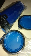 Botella de agua portátil 2 en 1 para mascotas, contenedor de comida plegable de silicona, tazón para mascotas, tazón de viaje al aire libre, alimentador para perros y gatos