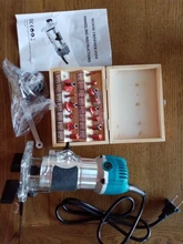 Fresadora eléctrica de 30000rpm para carpintería, recortador eléctrico para madera, máquina de grabado con ranuras, 800W, con puntas, máquina de tallado a mano