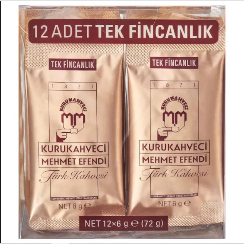 Турецкий кофе Kurukahveci Mehmet Efendi 12 шт. * 6 г одна чашка английская зернистая индейка
