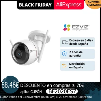 

EZVIZ C3W, security camera, with active deterrence, Full HD resolution, Color night vision, IP66 certificate, WiFi 2.GHz