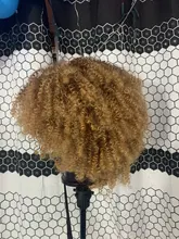 Kinky Curly Wigs Bangs Blonde Cosplay Heat-Resistant Brown Lizzy Synthetic Black Women