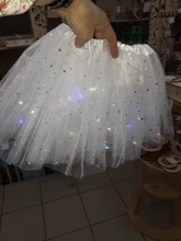 LED brillante luz niños niñas faldas Tutu de princesa niños boda fiesta de baile minifalda traje cosplay led ropa