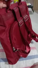 Mochila para mujer estilo Oxford a la moda, bolso de compras sencillo para jóvenes, mochila de viaje diario, mochila escolar duradera para chica, color negro y rojo