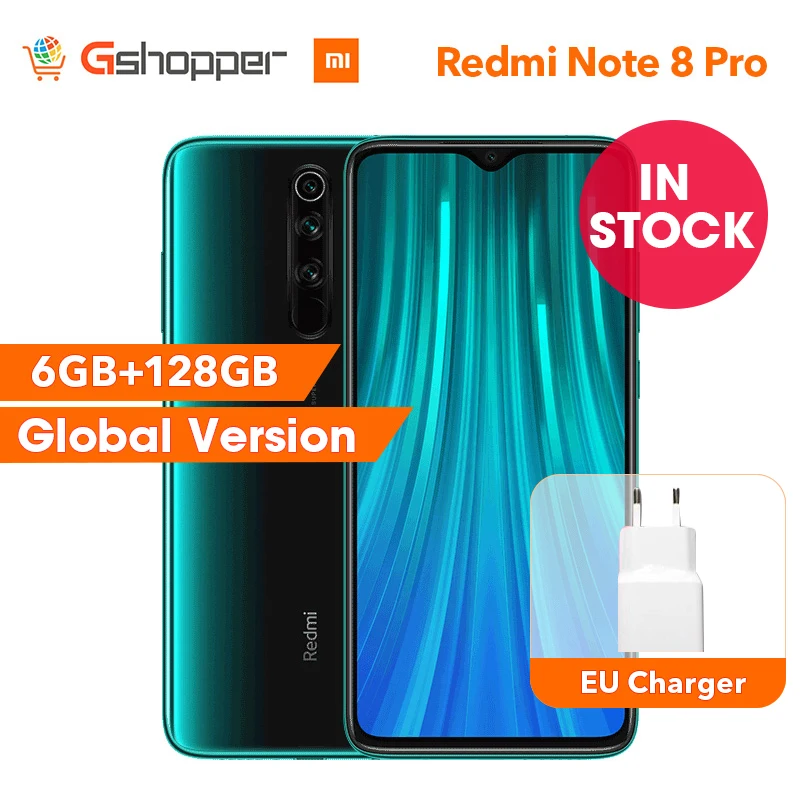 

Global Version Xiaomi Redmi Note 8 Pro 6GB RAM 128GB Smartphone 64MP Quad Camera Helio G90T Octa Core 4500mAh NFC