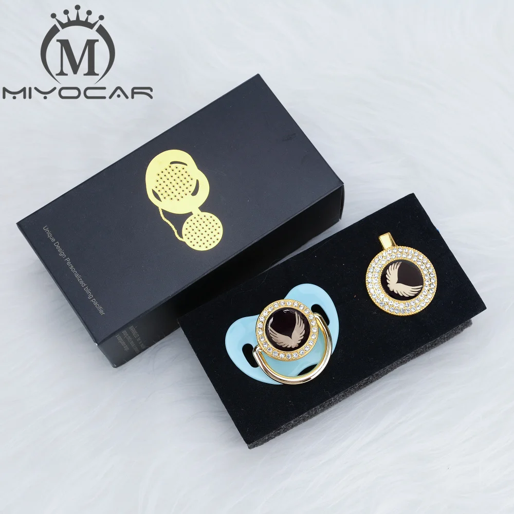 MIYOCAR золотые милые Золотые крылышки красивые шикарные пустышки и клип BPA