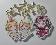 FANGQINGMAO-llavero personalizado de acrílico, charm, transparente, de plástico epoxi, transparente