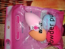 Esponja de maquillaje 4 unids/pack belleza maquillaje fundación de Puff conjunto seco y húmedo esponja Puff de polvo para cara líquido fundación crema