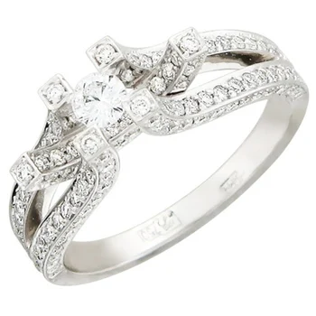 

Esthete ring with diamonds in 750 k White Gold