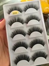 Pestañas postizas 3D de visón gruesas, 5 pares, maquillaje, pestañas llamativas, volumen Natural, suaves, g800