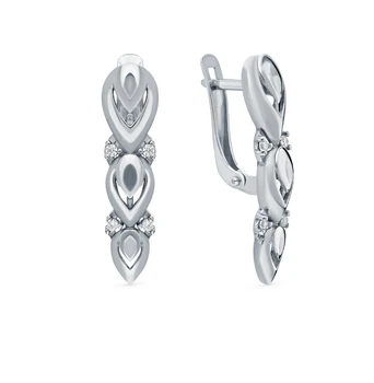 

Silver earrings with cubic zirconia sunlight sample 925