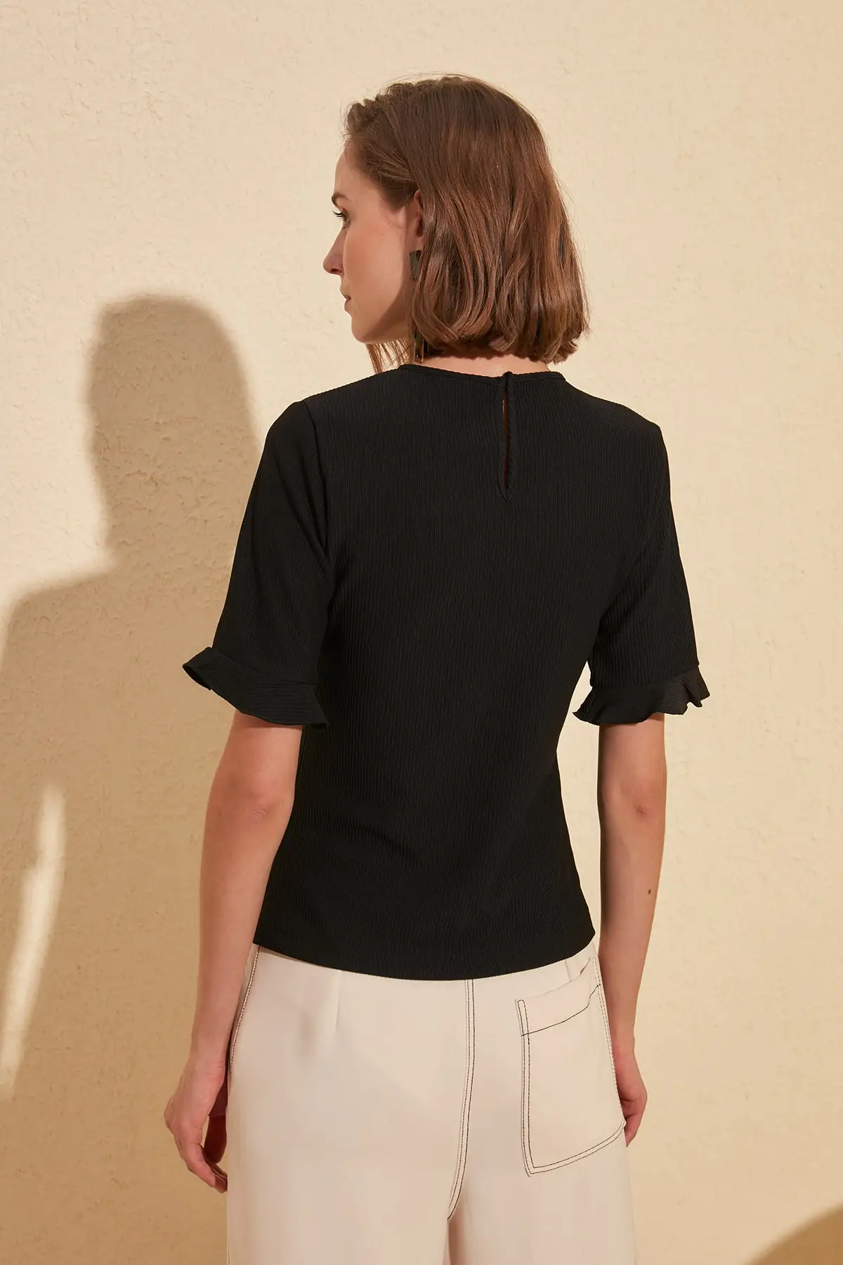 Trendyol Ruffle Detail Knitted Blouse TWOSS20BZ0333