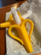 Cepillos dentales de entrenamiento de silicona para bebé, sin BPA, forma de plátano, mordedor seguro, juguetes para morder, anillo de dentición, regalo para mordedor de bebé