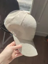 Baseball-Hat Embroidery Corduroy-Cap Outdoor Fashion Women Summer Spring Vacation Adjustable