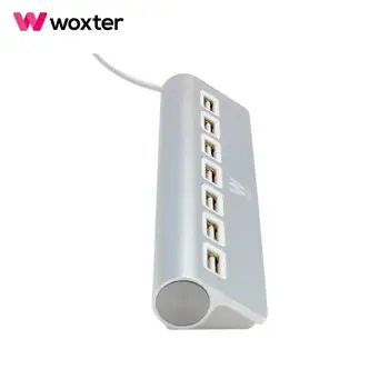 

Woxter HUB 72 - Hub multipuerto, Aleación de aluminio, 7 puertos