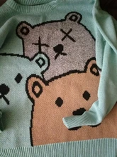 ZAZOMDE-suéter de oso de dibujos animados para hombre, ropa de invierno, Jersey de punto de manga larga a la moda, abrigo de algodón de gran tamaño, nuevo de 2020