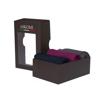 

Set of men's socks made of mercerized cotton, 3 pairs (askomi) mix