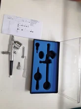 Pluma de aerógrafo de doble acción de 0,2-0,5mm, PISTOLA DE PULVERIZACIÓN con cepillo de aire, pluma pulverizadora para arte de uñas/tatuajes corporales