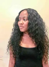 Pelo humano brasileño de 32, 34, 36 y 38 pulgadas, mechones de pelo rizado profundo, Hoho, 100%, pelo humano Natural, doble mechones, 1, 3, 4 mechones, cabello Remy grueso