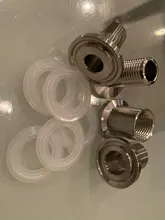 Ferrule Tri-Clamp Thread Sanitary Coupler Homebrew 304-Stainless Male 1/2-3/4-SUS 3-