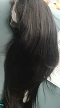 Peluca de malla con división media de 30 pulgadas, cabello humano liso brasileño Remy, prearrancado con pelo de bebé, parte T, 13x1