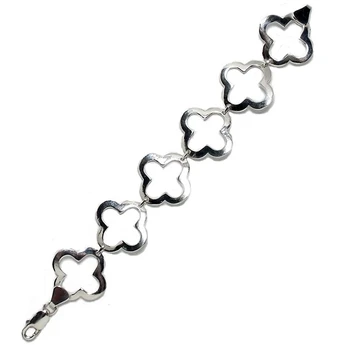 

Law silver bracelet 925m large link flower [1927]