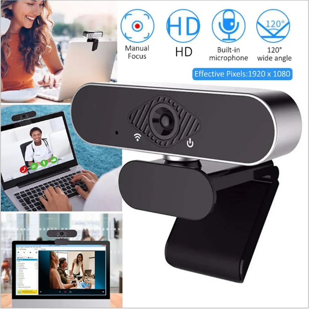 

1080P/720P/480P Mini Web Camera USB 2.0 Driverless Computer PC Laptop Desktop Network Live Streaming Webcam Cam With Microphone