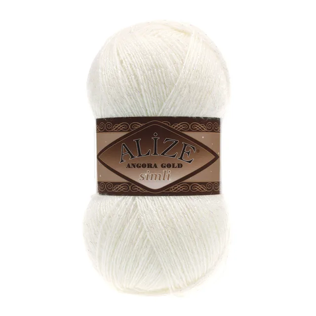 Alize Angora Gold Simli, Silvery, Knitting, Acrylic Yarn, Wool, Sweater Yarn, Crochet Yarn, Winter Yarn,n, Light Yarn, Lace 62