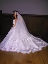 for barbie dress bjd doll clothes Princess Deluxe trailing wedding bride marriage dress
