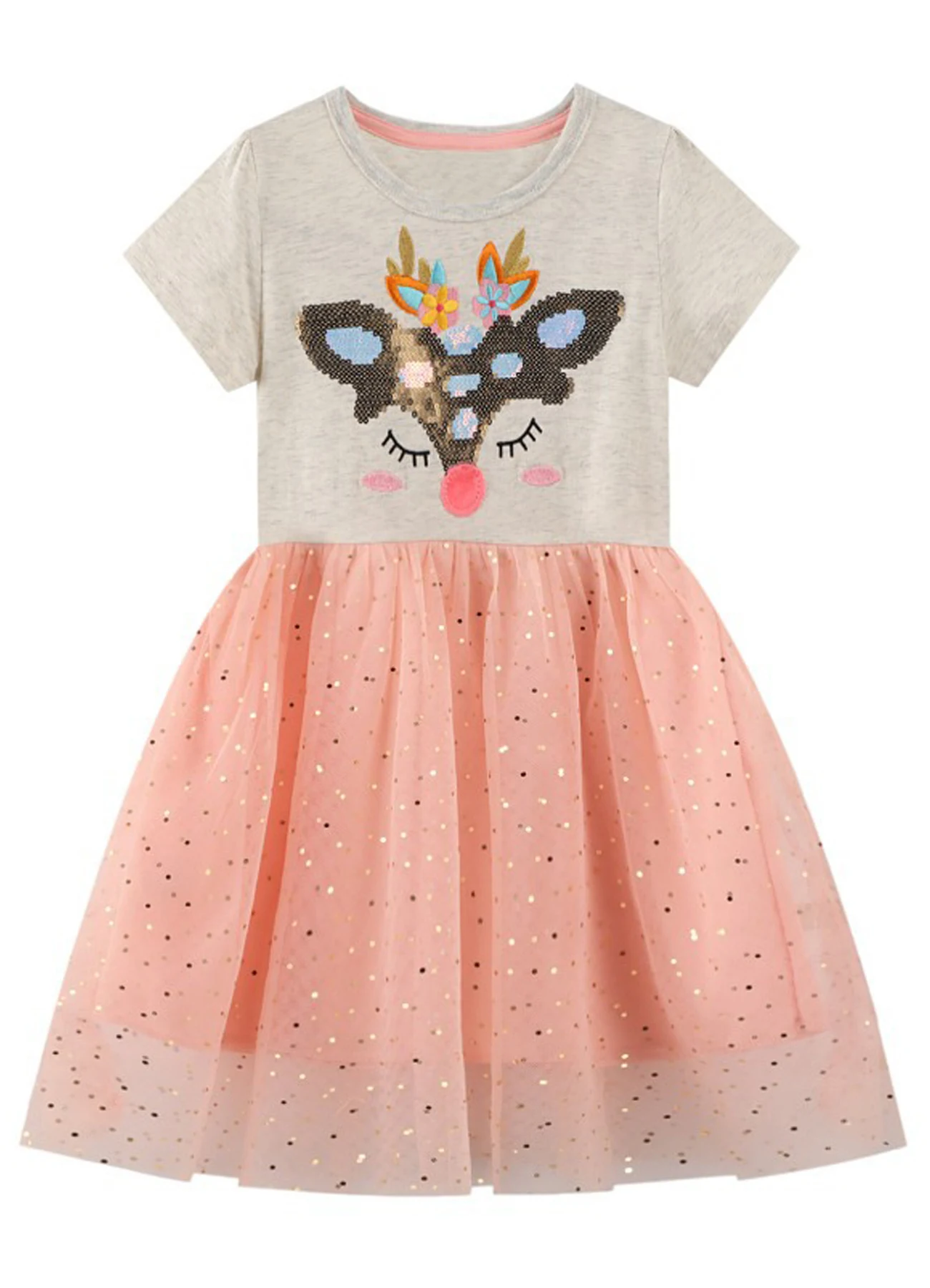 Kids Casual Dresses for Girls Costume Animal Print Princess Summer