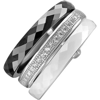 

Esthete ring with ceramics and cubic zirconia