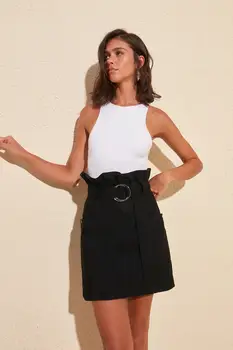 

Trendyol Arched Waist Detailed Denim Skirt TWOSS20ET0290