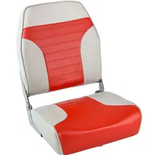 Кресло складное мягкое ECONOMY с высокой спинкой, цвет серый/красный 1040665