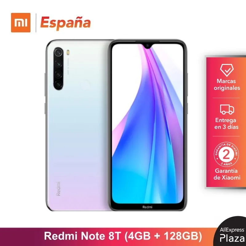  Xiaomi Redmi Note 8T (128GB ROM 4GB RAM 13MP Frontal Cámara Nuevo Libre) [Teléfono Movil Versión Gl