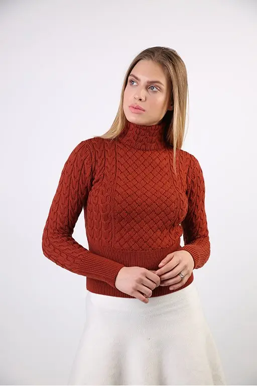 

Sweater Turtleneck Collar Women Winter Merino Sweater 3380