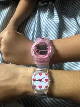 UTHAI CQ69-reloj deportivo de cuarzo para niños y niñas, reloj de pulsera transparente con dibujos animados, color Simple
