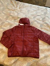 Chaqueta ultraligera con capucha de plumón de pato blanco para mujer, abrigo cálido de manga larga, Parka para mujer, prendas de vestir portátiles sólidas, Invierno 90%