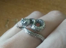 Anillo de serpiente Chapado en plata y Rattlesnake para hombre y mujer, Joyería Moderna de estilo Hip Hop, Punk, para fiesta y motocicleta