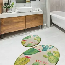 Коврики для ванной нескользящие Противоскользящие коврики противоскользящие кактус Djt 2'Li набор 60X100 см-50X60 см