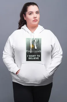 

Angemiel Wear I Want To Believe White Women 'S Hooded Sweatshirt