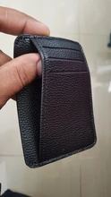 Rfid Cartera de hombre clásica Mini tarjetas de cuero de PU funda, soporte mujeres Banco tarjeta de identificación de crédito fundas de pasaporte Bolso pequeño bolso