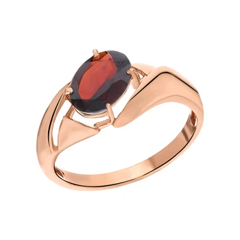 

Gold ring with Garnet sunlight sample 585