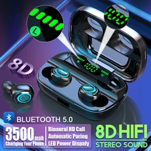 S11 TWS, беспроводные Bluetooth 5,0 наушники, наушники с шумоподавлением, наушники, Спортивная игровая гарнитура, 3500 мАч, внешний аккумулятор, светодиодный дисплей