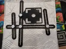 Localizador de agujero de azulejo plegable, regla de ángulo de aleación de aluminio, buscador de deslizamiento, Regla de medición plegable, plantilla Angular transportador, 4/6/8/12