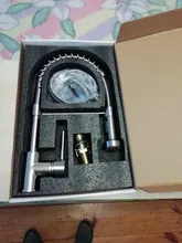 Grifos de latón para fregadero de cocina, escobilla, Palanca única, resorte extraíble, mezcladores, agua fría y caliente, grúa 9009