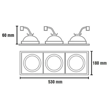 

FOCUS RECESSED 3 LIGHTS HELIUM QR111