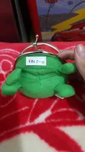 1 Uds. De cartera con forma de rana para Cosplay, monedero con forma de Animal verde, monedero de felpa suave, Mini cartera para tarjetas delgada