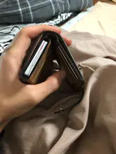 Tarjetero de aluminio con bloqueo Rfid para hombre, billetera de cuero Crazy Horse, porta tarjeta de crédito grande, monedero