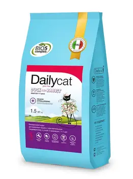 

Dailycat grain free adult Fuser. For cats with duck and кроликом-1, 5 kg x 1 PCs